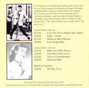 Janis and Elvis - 3 inch CD - Elvis Presley CD
