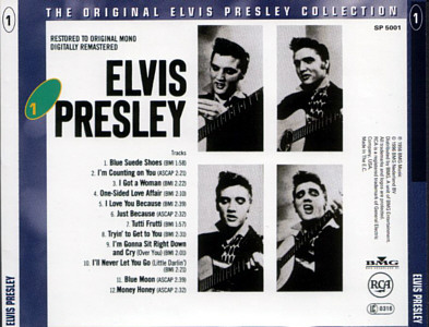Elvis Presley -  The Original Elvis Presley Collection Vol. 1 - EU 1996 - BMG SP 5001 - Elvis Presley CD