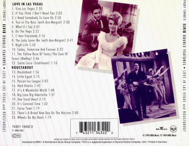Double Features Series - Love In Las Vegas / Roustabout - Gracleland Collector Box Belgium BMG - Elvis Presley CD