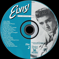 Elvis His Greatest Hits - Reader's Digest USA 1996 -  RD7A-010 - Elvis Presley CD