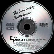 I Don't Wanna Sing These Songs - Elvis Presley Bootleg CD