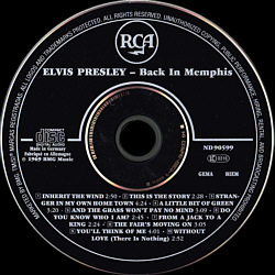 Back In Memphis - Germany 2002 - BMG ND 90599 - Elvis Presley CD
