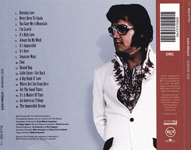 Burning Love - USA 1999 - BMG BG2 - 67742 - Elvis Presley CD