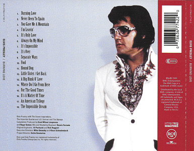 Burning Love - EU 2010 - Sony Music 07863 67742-2 - Elvis Presley CD