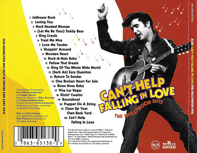 Can't Help Falling In Love - The Hollywood Hits - Thailand 2003 - BMG 07863 65138-2 - Elvis Presley CD
