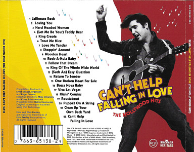 Can't Help Falling In Love - The Hollywood Hits - Taiwan 2003 - BMG 07863 65138-2 - Elvis Presley CD