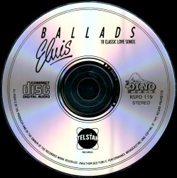 Classic Love Ballads - DINO Music RSPD 119 - Australia/Canada 1986
