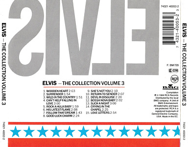 The Collection Volume 3 - Germany 1996 - BMG 74321 40053 2 - Elvis Presley CD