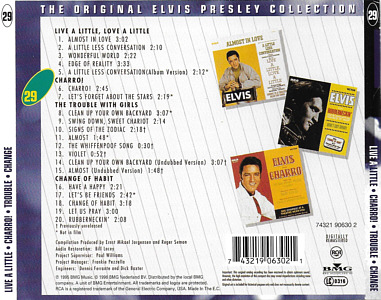 Double Features: Live A Little, Love A Little / Trouble with Girls / Charro / Change Of Habit -  The Original Elvis Presley Collection Vol. 29 - EU 2014 - Sony Music 74321 90630 2 - Elvis Presley CD