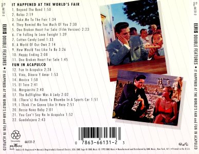 It Happend At The World's Fair and Fun In Acapulco - BMG 07863-66131-2 - USA 1993
