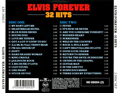 Elvis Forever - 32 Hits - Germany 1998 - BMG ND 89004 - Elvis Presley CD