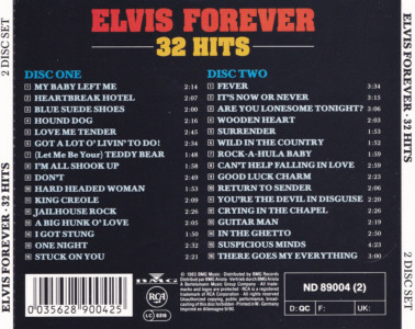Elvis Forever - 32 Hits - Israel 1991 - BMG ND 89004