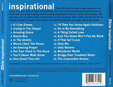 Elvis inspirational - Thailand 2006 - Sony/BMG 82876 77434 2 - Elvis Presley CD