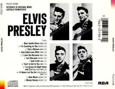 ELVIS PRESLEY - USA March 1991 - BMG PCD1-5198