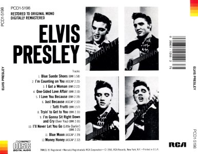 ELVIS PRESLEY - USA 1997 - Columbia House Music Club - BMG PCD1-5198