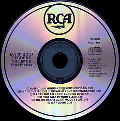 Elvis' Golden Records, Volume 5 - USA 1994 - BMG Direct Marketing - PCD1-4941