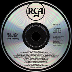 His Hand in Mine [2] - USA 1990 - BMG 1319-2-R - Elvis Presley CD