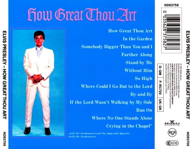 How Great Thou Art - Germany 1999 - BMG ND 83758 - Elvis Presley CD