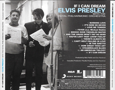 If I Can Dream - Elvis Presley with the Royal Philharmonic Orchestra - Taiwan 2015 - Sony Music 88875084952 - Elvis Presley CD