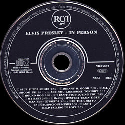 In Person At The International Hotel, Las Vegas, Nevada - Germany 1996 - BMG ND 83892 - Elvis Presley CD