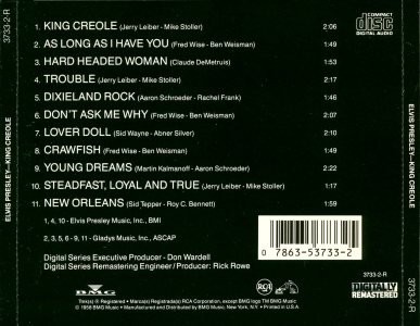 King Creole - USA 1991 - BMG 3733-2-R