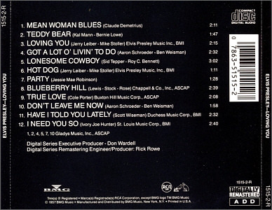 Loving You - USA 1988 - BMG 1515-2-R