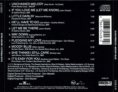 Moody Blue - Canada 1992 -  BMG 2428-2-R- Elvis Presley CD