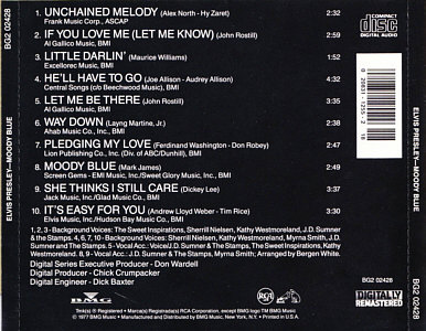 Moody Blue - Columbia House - BMG BG2-2428 - USA 1994 - Elvis Presley CD
