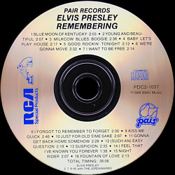 Remembering (Pair) - USA 1990 - BMG PDC2-1037 - Elvis Presley CD