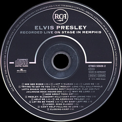 Elvis Recorded Live On Stage In Memphis - Germany 1995 - BMG 07863-50606-2