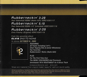 Rubberneckin' - Brazil 2003 - BMG 82876 54341 2 - Elvis Presley CD