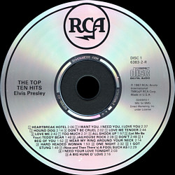The Top Ten Hits - 07863 56383-2 - BMG Direct Marketing USA 1998 - Elvis Presley CD