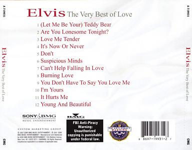 The Very Best Of Love - USA 2008 - Sony A 719931 (88697-31790-2) - Elvis Presley CD