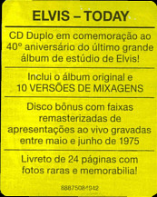 Today - Legacy Edition - Brazil 2015 - Sony Music Legacy- 88875084942 - Elvis Presley CD