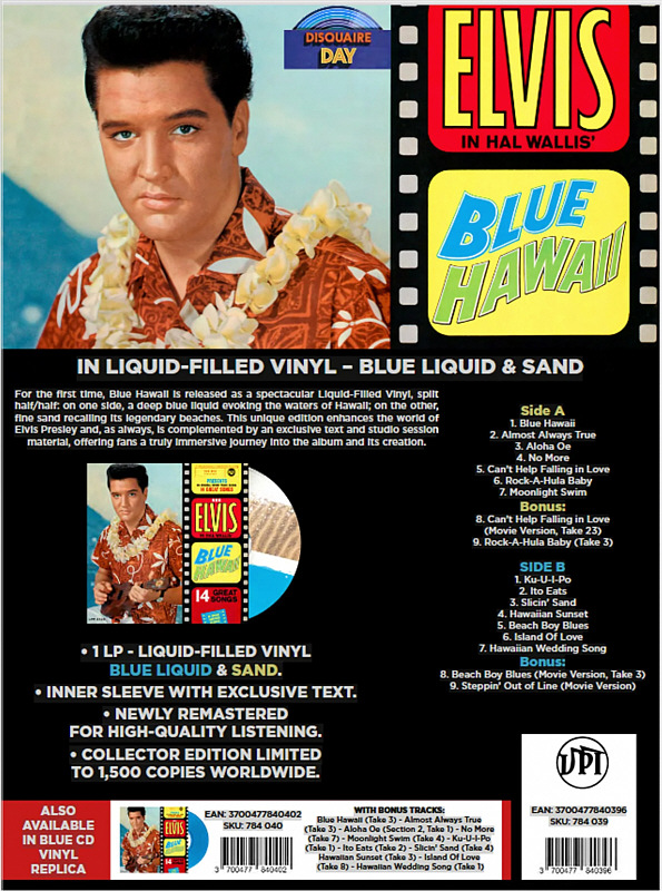 Blue Hawaii - Record Store Day 2026 - Culture Factory / VPI - Elvis Presley CD