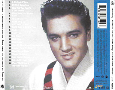50,000,000 Elvis Fans Can't Be Wrong - Elvis' Gold Records Volume 2 - Vol. 9 - BMG Spain BMG 74321 785192 - Elvis Presley El Rey CD Collection