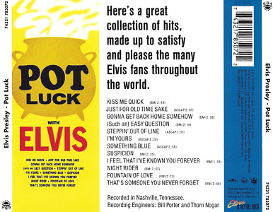 Pot Luck With Elvis - Vol. 22 - BMG Spain 74321 785072 - Elvis Presley El Rey CD Collection