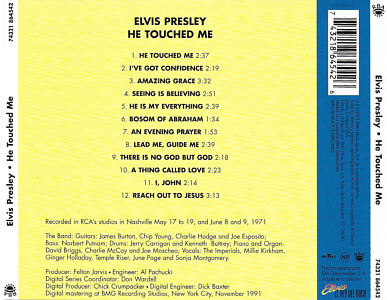 He Touched Me - Vol. 37 - BMG Spain 74321 864542 - Elvis Presley El Rey CD Collection