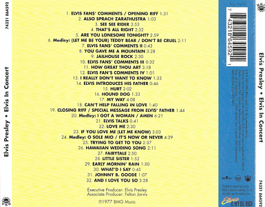 Elvis In Concert - Vol. 42 - BMG Spain 74321 864592 - Elvis Presley El Rey CD Collection