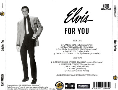 Elvis For You (Radio Recorders - Elvis Corner) - Elvis Presley CD