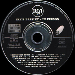 In Person At The International Hotel, Las Vegas, Nevada - The Original Elvis Presley Collection Vol. 32 - EU 1996 - BMG SP 5032 - Elvis Presley CD