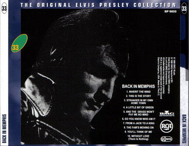Back In Memphis - The Original Elvis Presley Collection Vol. 33 - EU 1996 - BMG SP 5033 - Elvis Presley CD