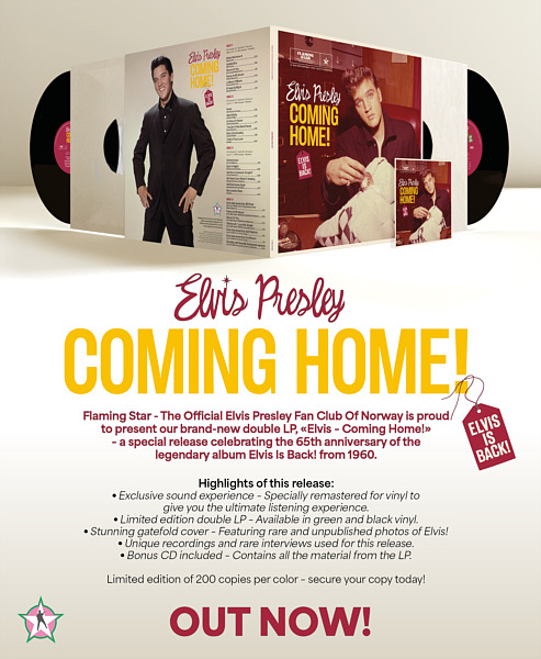 Coming Home (Flaming Star) - Elvis Presley Fanclub CD
