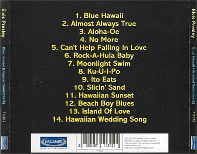 Blue Hawaii - Hallmark Music - Elvis Presley CD