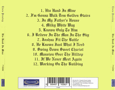 His Hand In Mine (Original Recording) - Hallmark Music - Elvis Presley CD