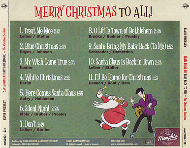 Santa Bring My Baby Back (To Me) - The Christmas Sessions - Memphis Mansion - Elvis Presley CD