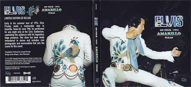 Elvis On Tour 1974 - Amarillo Texas - Memphis Recording Service (MRS) - Elvis Presley CD