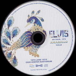 Elvis On Tour 1974 - Amarillo Texas - Memphis Recording Service (MRS) - Elvis Presley CD