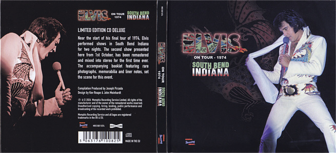 Elvis On Tour 1974: South Bend Indiana - Memphis Recording Service (MRS) - Elvis Presley CD