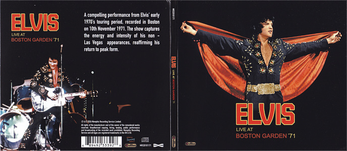 Live At Boston Garden '71 - Memphis Recording Service (MRS) - Elvis Presley CD
